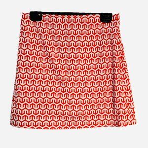 J.McLaughlin Briana Skort in White/Coral Sky Lattice Pattern NWT $168